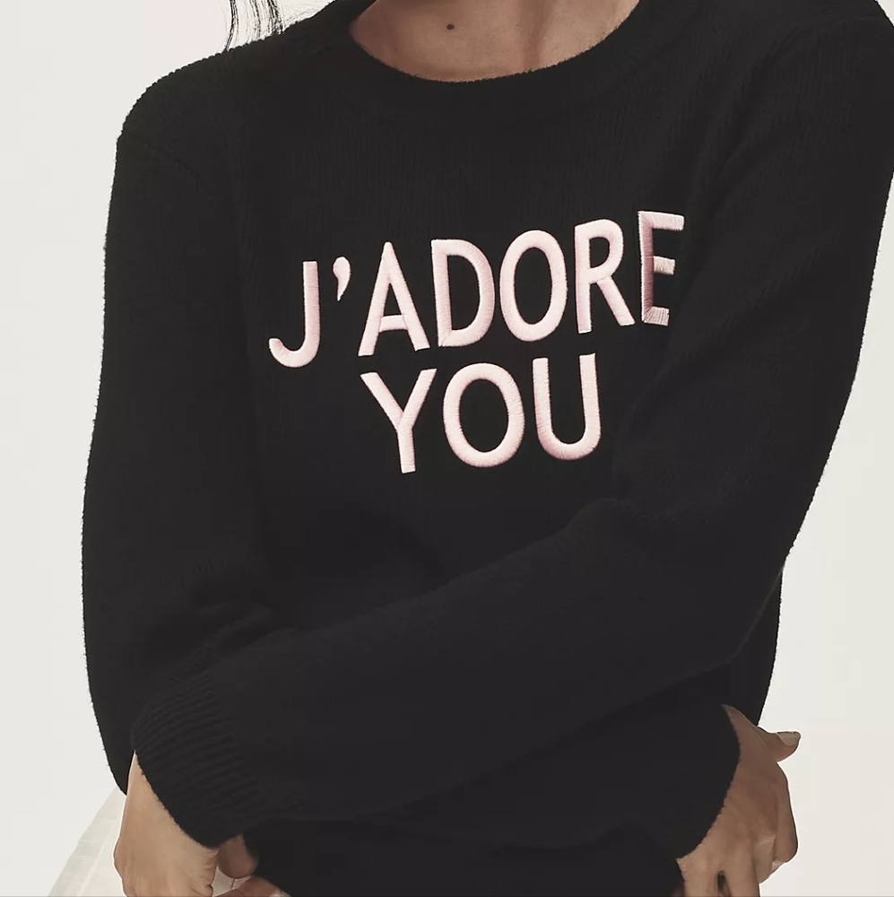 Anthropologie - Endless Rose - J'AdoreYou Motif Sweater - Picture 7 of 7